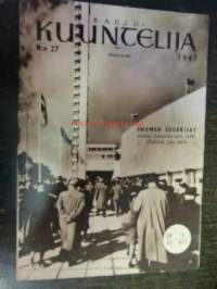 Radiokuuntelija 1947 / 27 - kansi Suomen suurkisat,stadion.