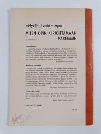 Miten opin kirjoittamaan paremmin