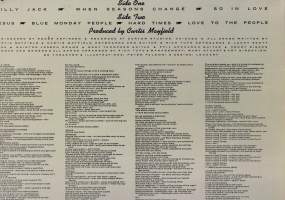 Curtis Mayfield : There’s No Place Like America Today