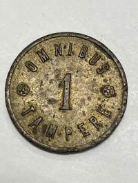 Omnibus Tampere 1 (mk) 1932 -rahake / poletti / maksuväline