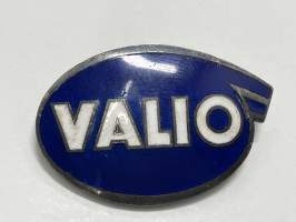 Valio -lakkikokardi tai työntekijän rintamerkki, neulakiinnitys, ehjä emalointi