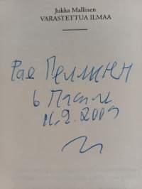 Varastettua ilmaa : vapaita esseitä Venäjästä (signeerattu, tekijän omiste)
