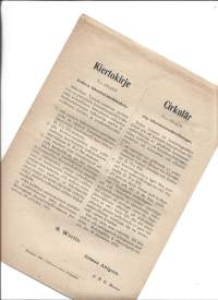 Kiertokirje  nr 133 / 4170 1919laboratoriotutkimukset - kemisti-insinööri