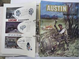 Austin Magazine 1961-1968 -annual volumes / englanninkielinen asiakaslehti, 8 vuoden lehdet joitakin puuttuu välistä, tulleet alunperin Veholle (maahantuojalle)