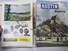 Austin Magazine 1961-1968 -annual volumes / englanninkielinen asiakaslehti, 8 vuoden lehdet joitakin puuttuu välistä, tulleet alunperin Veholle (maahantuojalle)