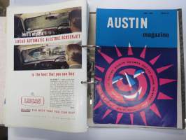 Austin Magazine 1961-1968 -annual volumes / englanninkielinen asiakaslehti, 8 vuoden lehdet joitakin puuttuu välistä, tulleet alunperin Veholle (maahantuojalle)