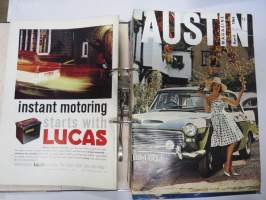 Austin Magazine 1961-1968 -annual volumes / englanninkielinen asiakaslehti, 8 vuoden lehdet joitakin puuttuu välistä, tulleet alunperin Veholle (maahantuojalle)