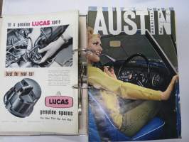 Austin Magazine 1961-1968 -annual volumes / englanninkielinen asiakaslehti, 8 vuoden lehdet joitakin puuttuu välistä, tulleet alunperin Veholle (maahantuojalle)