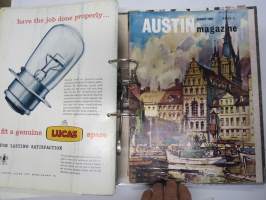 Austin Magazine 1961-1968 -annual volumes / englanninkielinen asiakaslehti, 8 vuoden lehdet joitakin puuttuu välistä, tulleet alunperin Veholle (maahantuojalle)