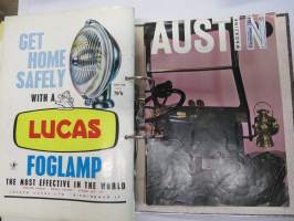 Austin Magazine 1961-1968 -annual volumes / englanninkielinen asiakaslehti, 8 vuoden lehdet joitakin puuttuu välistä, tulleet alunperin Veholle (maahantuojalle)