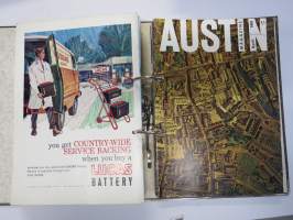 Austin Magazine 1961-1968 -annual volumes / englanninkielinen asiakaslehti, 8 vuoden lehdet joitakin puuttuu välistä, tulleet alunperin Veholle (maahantuojalle)