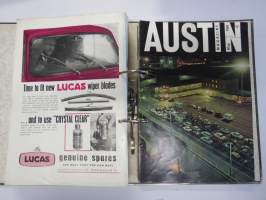 Austin Magazine 1961-1968 -annual volumes / englanninkielinen asiakaslehti, 8 vuoden lehdet joitakin puuttuu välistä, tulleet alunperin Veholle (maahantuojalle)