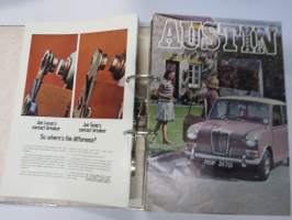 Austin Magazine 1961-1968 -annual volumes / englanninkielinen asiakaslehti, 8 vuoden lehdet joitakin puuttuu välistä, tulleet alunperin Veholle (maahantuojalle)