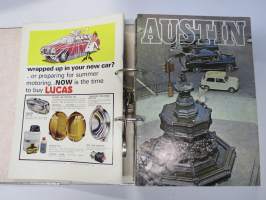Austin Magazine 1961-1968 -annual volumes / englanninkielinen asiakaslehti, 8 vuoden lehdet joitakin puuttuu välistä, tulleet alunperin Veholle (maahantuojalle)