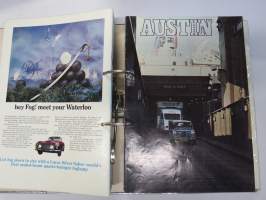 Austin Magazine 1961-1968 -annual volumes / englanninkielinen asiakaslehti, 8 vuoden lehdet joitakin puuttuu välistä, tulleet alunperin Veholle (maahantuojalle)