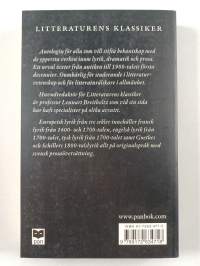 Litteraturens klassiker - Europeisk lyrik. Från tre sekler