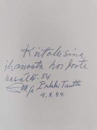 Vuotuinen ajantieto : vanhoista merkkipäivistä sekä kansanomaisesta talous- ja sääkalenterista enteineen (signeerattu, tekijän omiste)