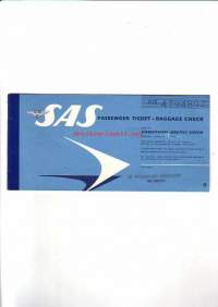 SAS Passenger Ticket Helsinki-Tukholma-Helsinki