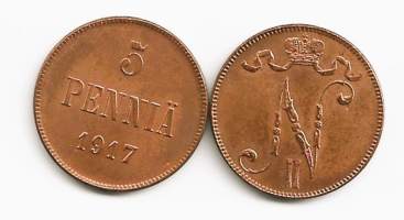 5  penniä  1917 I
