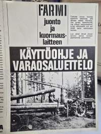 Farmi juonto- ja  kuormauslaitteen käyttöohje ja varaosaluettelo