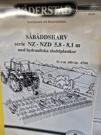 Väderstad  joustopiikkiäkeen varaosaluettelo ja yleiset ohjeet