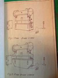USSR tekninen koneen käsikirja 100 tonnin kampityyppiseen särmäyspuristimeen.