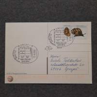 Saksa erikoisleima kortti, Saksalaiset erikoisleima-postikortit paikkakuntakortti, käytetty, matkailukortti    ERFURT 1  ADAM RIES-JAHR 1492-2002