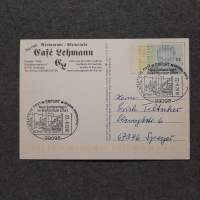 Saksa erikoisleima kortti, Saksalaiset erikoisleima-postikortit paikkakuntakortti, käytetty, matkailukortti    ERFURT  NEUE SORTIERANLAGEN IM BRIEFZENTRUM ERFURT