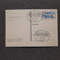 Saksa erikoisleima kortti, Saksalaiset erikoisleima-postikortit paikkakuntakortti, käytetty, matkailukortti    DUSSELDORF 21  23,1-1983