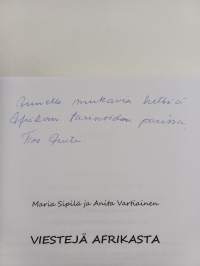 Viestejä Afrikasta (signeerattu, tekijän omiste)