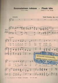 Suomalainen rukous, laulu pianon säestyksellä - Finsk bön