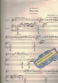 Kolme laulua pianon säestyksellä Op. 3a No1 RARAHU