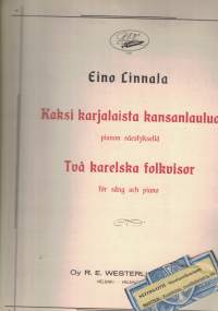 Kaksi karjalaista kansanlaulua pianon säestyksellä