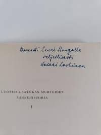 Luoteis-Laatokan murteiden äännehistoria 1 : Konsonantit (signeerattu, tekijän omiste)