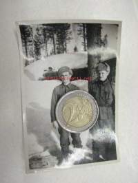 Kersantti Kaloni? ja allekirjoittanut Syväri 1943 -suomalainen sotilasvalokuva