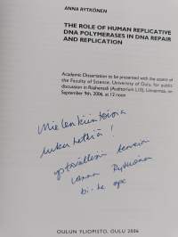 The Role of Human Replicative DNA Polymerases in DNA Repair and Replication (signeerattu, tekijän omiste)