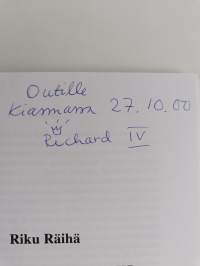 Aleksis Kiven teilaus ja muita näytelmiä (signeerattu, tekijän omiste)