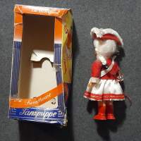 Nukke vanha tyttönukke  Tanzpuppe tanssiva nukke toimii 1950-1960 luvulta