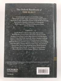 The Oxford handbook of the Elegy