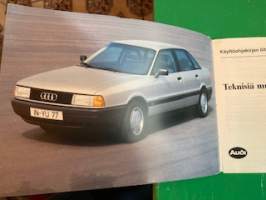Audi 80 -Käyttöohjekirja somenkielinen 1989