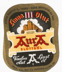 Aura Lionna III Olut vaalea A  -  olutetiketti