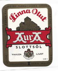 Aura Linna Olut I Vaalea -  olutetiketti