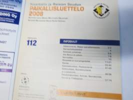 Raisio - Askainen - Lemu - Masku - Merimasku - Mietoinen - Mynämäki - Naantali - Nousiainen - Rusko - Vehmaa  - Paikallinen puhelinluettelo 2008