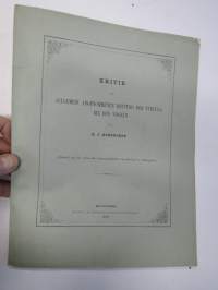 Kritik der allgemein angenommen Deutung der Furcula bei den Vögeln von E.J. Bonsdorf -eripainos 1869 -lintuihin liittyvä tieteellinen tutkielma, 4 liitekuvaa