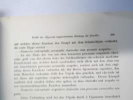 Kritik der allgemein angenommen Deutung der Furcula bei den Vögeln von E.J. Bonsdorf -eripainos 1869 -lintuihin liittyvä tieteellinen tutkielma, 4 liitekuvaa