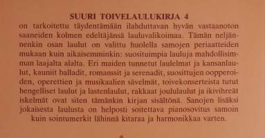 Suuri toivelaulukirja 4  (nuotit sanoituksineen, nostalgiset iskelmät, rakkauslaulut )