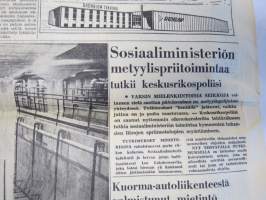 Uusi Suomi la 1.4.1967,  Kansanedustaja vapaan oluen kannalla, Linnanmäen näkötorni, Aktivistivaellus 50 vuotta sitten, sekkipetturi Vassilian Glubokov, ym.