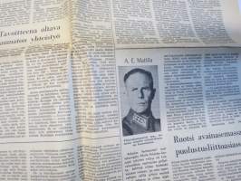 Aamulehti la 1.4.1967, Kolarin malmirata?, MS Finalndia mainos, Amerikkalainen miljonääri Frans Nieminen etsii perillisiä, Urjalan putka kuin leikkimökki, ym.