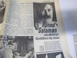 Aamulehti la 1.4.1967, Kolarin malmirata?, MS Finalndia mainos, Amerikkalainen miljonääri Frans Nieminen etsii perillisiä, Urjalan putka kuin leikkimökki, ym.