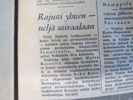 Aamulehti la 1.4.1967, Kolarin malmirata?, MS Finalndia mainos, Amerikkalainen miljonääri Frans Nieminen etsii perillisiä, Urjalan putka kuin leikkimökki, ym.